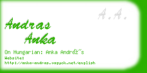 andras anka business card